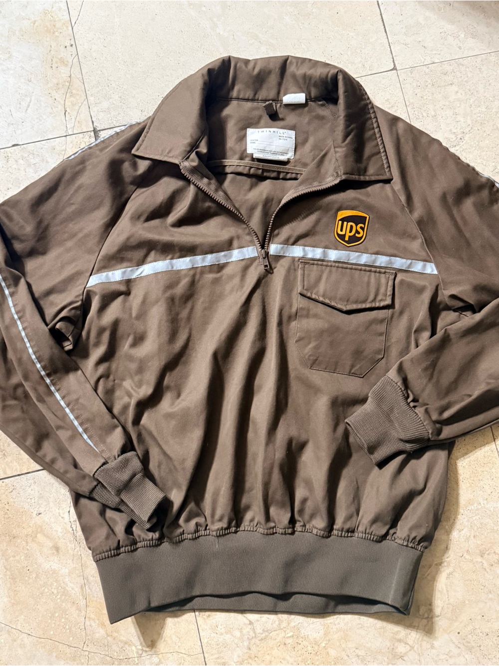 UPS Brown Lightweight Delivery Pullover Jacket